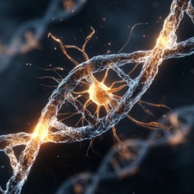This shows DNA and neurons.