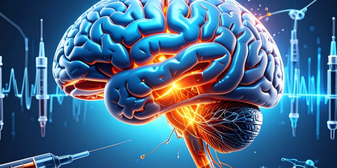 This shows a Brain and insulin syringes.