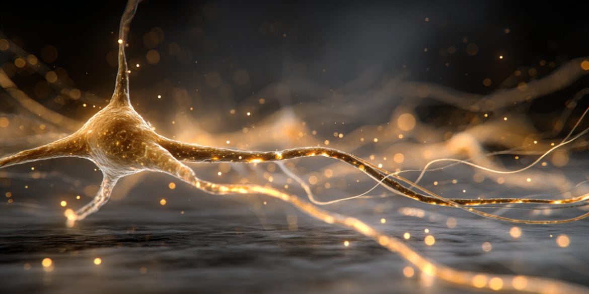 This shows a neuron.