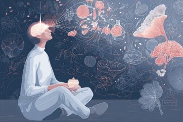 This shows a person surrounded by fragrant objects and radio waves.
