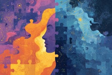 This shows a face and puzzle pieces.