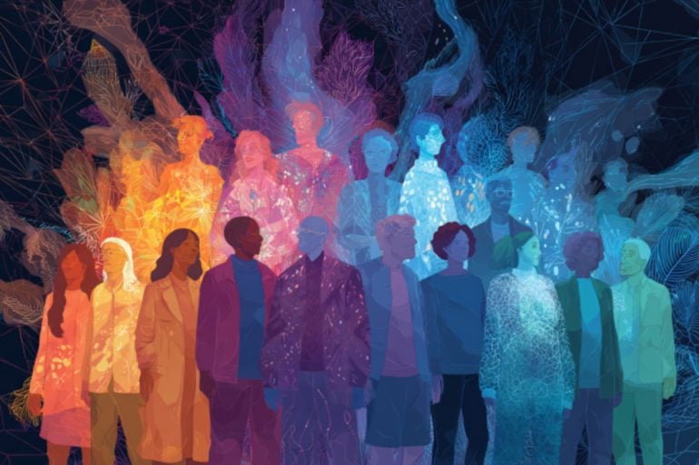This shows a group of people.