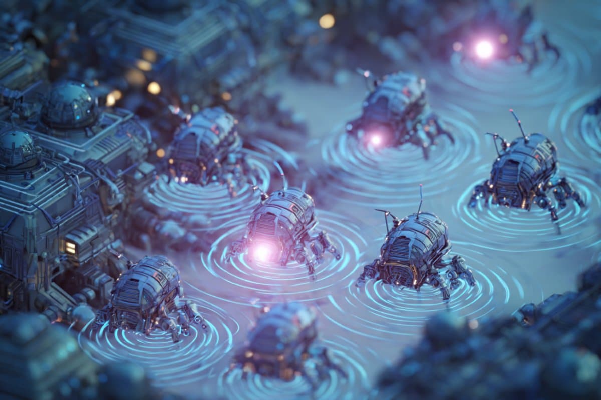 This shows small robots.