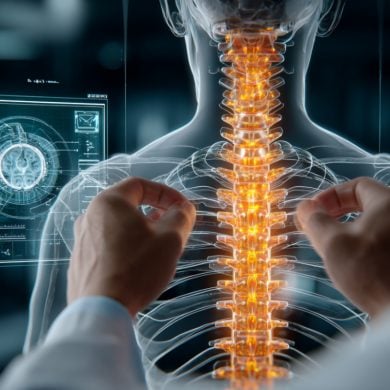 This shows a glowing spine.