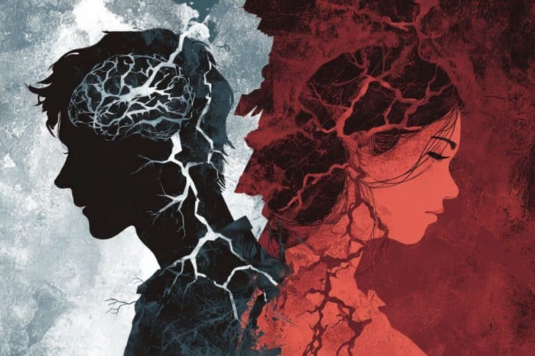 This shows a stressed man and woman.