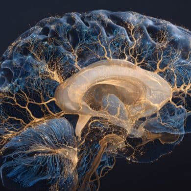 This shows a brain.