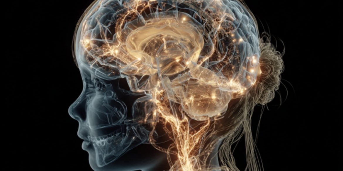 This shows the outline of a child's head and a brain.