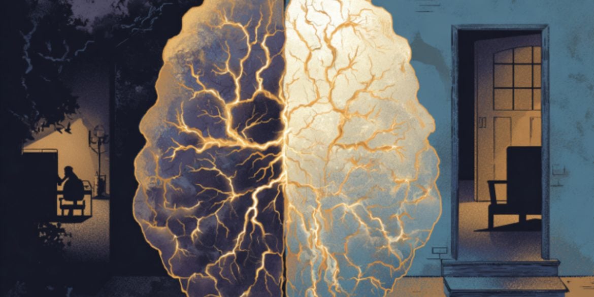 This shows a brain and an empty room.