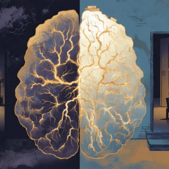 This shows a brain and an empty room.