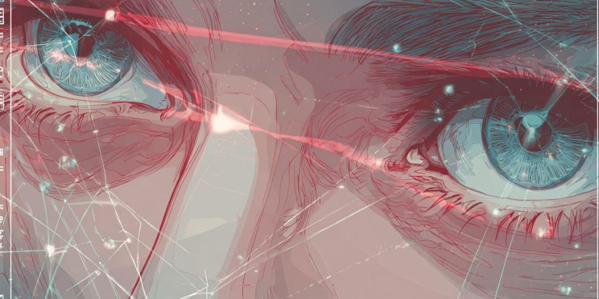This shows a person's eyes.