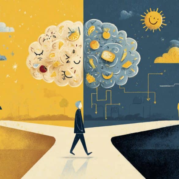 This shows a brain and a person walking.