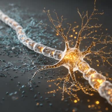 This shows a neuron.