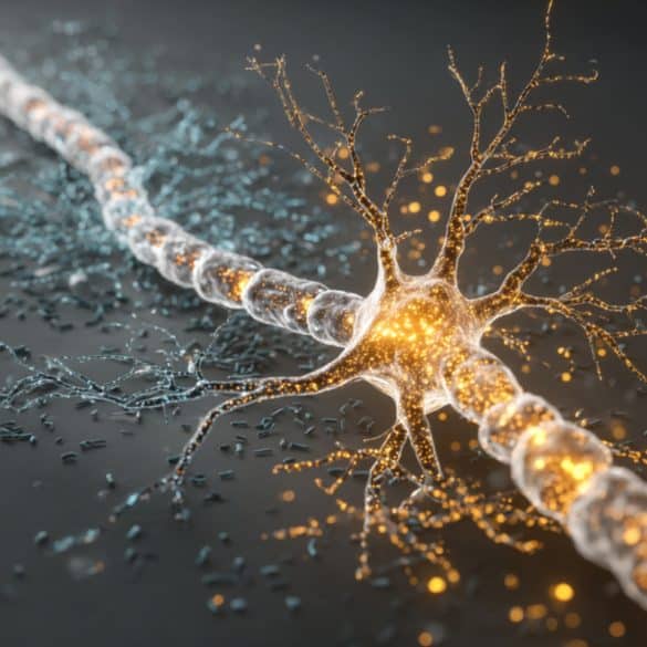 This shows a neuron.