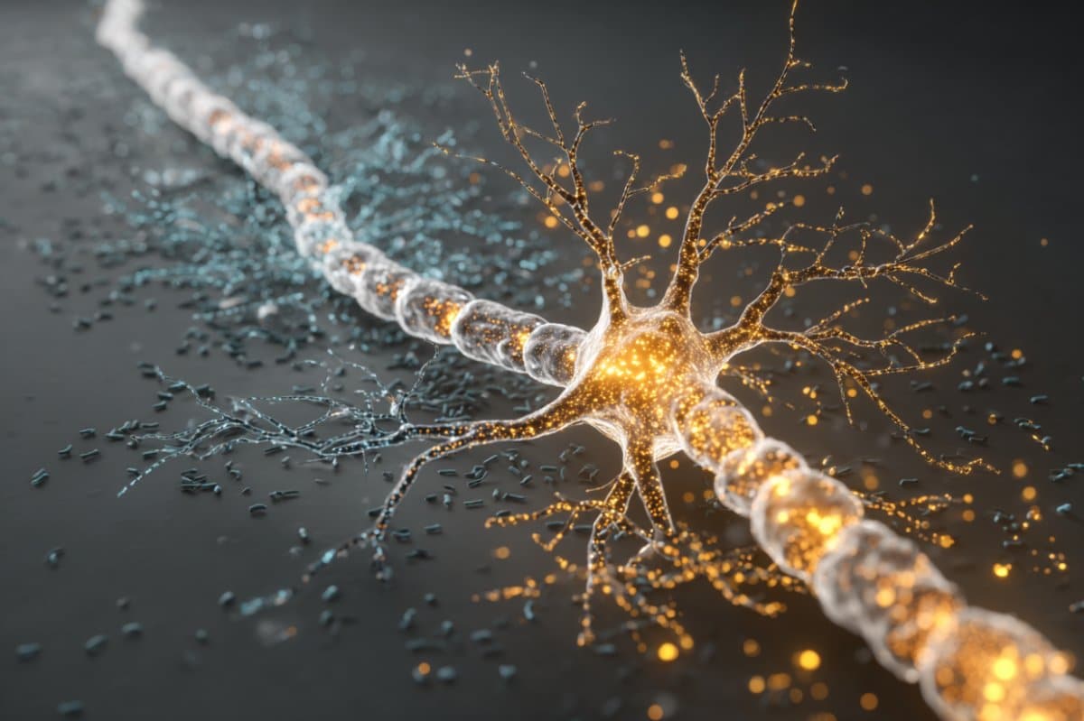 This shows a neuron.