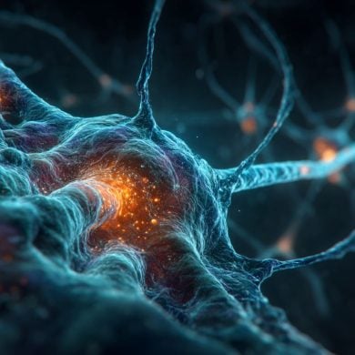 This shows a neuron.