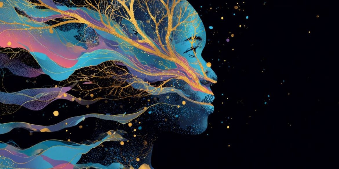 This shows the outline of a head.