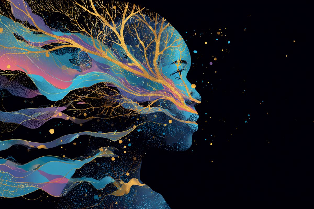 This shows the outline of a head.