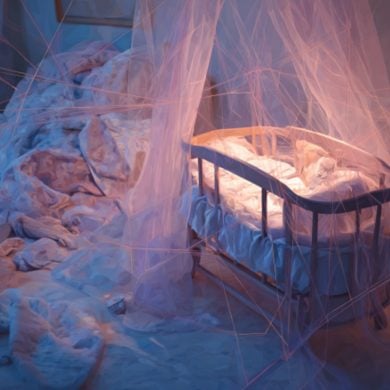 This shows a cot.