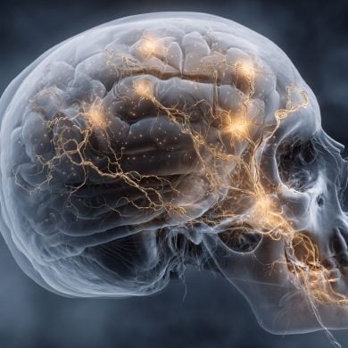 This shows a skull and a brain.
