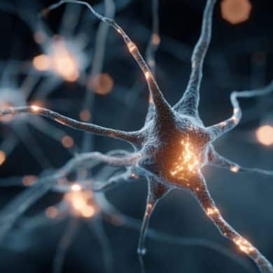 This shows a neuron.