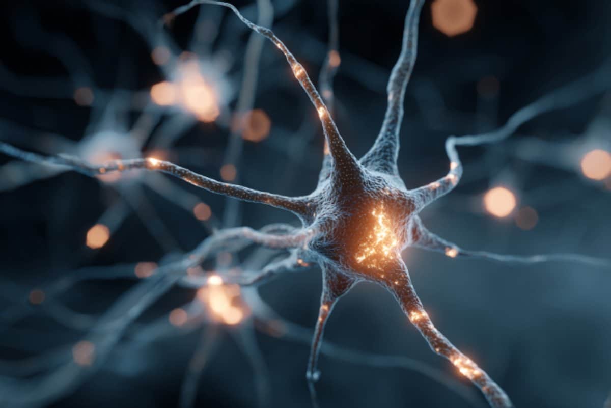 This shows a neuron.