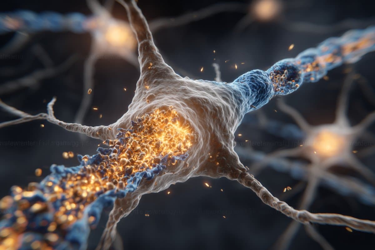 This shows a neuron.