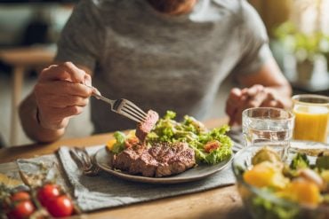 This shows a person eating a keto diet.