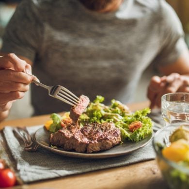 This shows a person eating a keto diet.