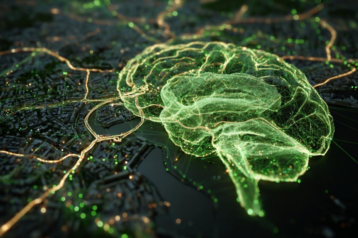 This shows a brain and a map.