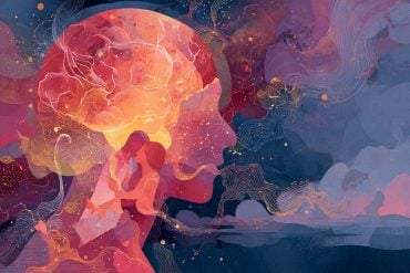 This shows a woman and a brain.
