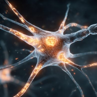 This shows a neuron.