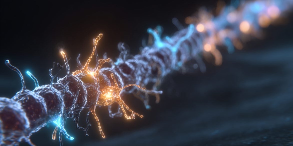 This shows a neuron.