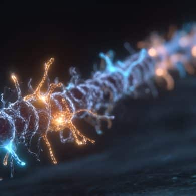 This shows a neuron.