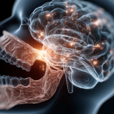 This shows a mouth and a brain.
