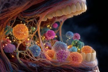 This shows bacteria in a mouth.