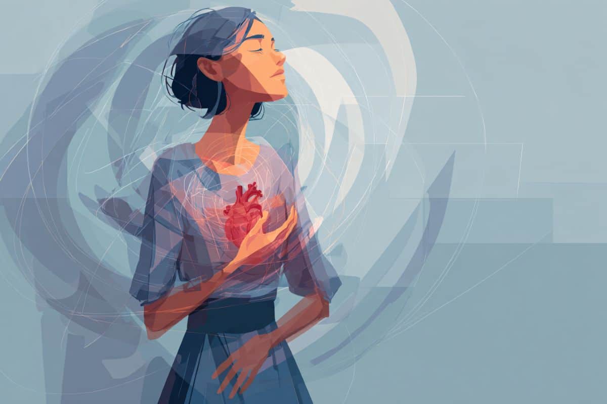 This shows a dizzy woman.