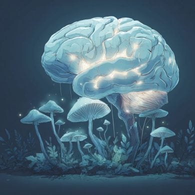 This shows a brain and mushrooms.