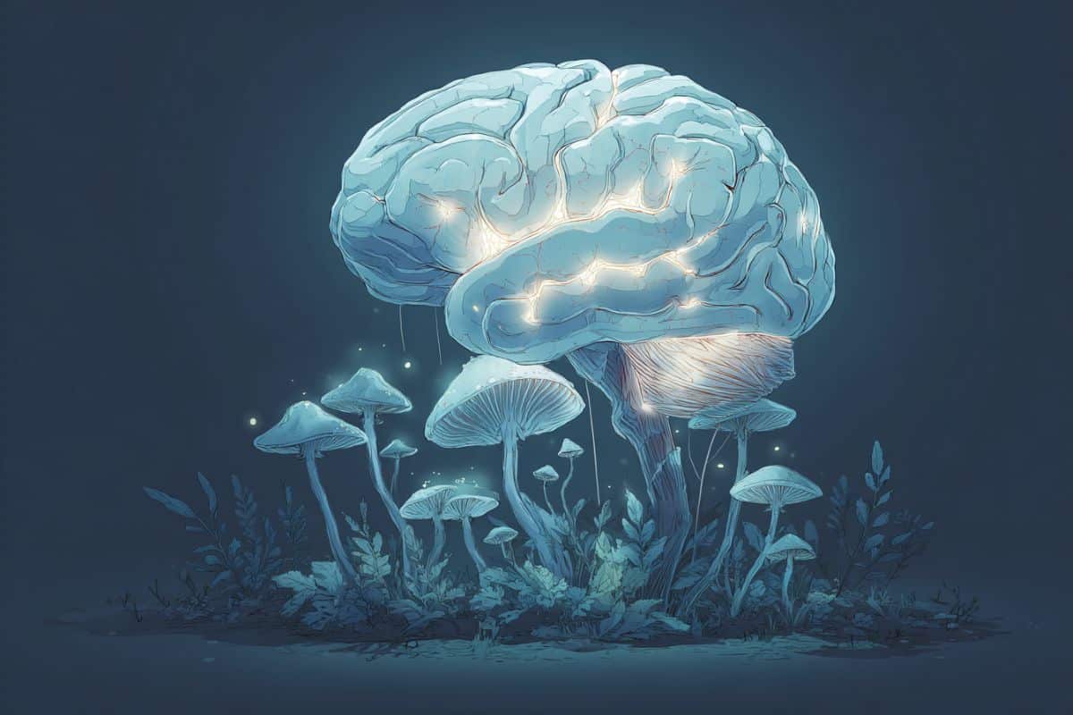 This shows a brain and mushrooms.