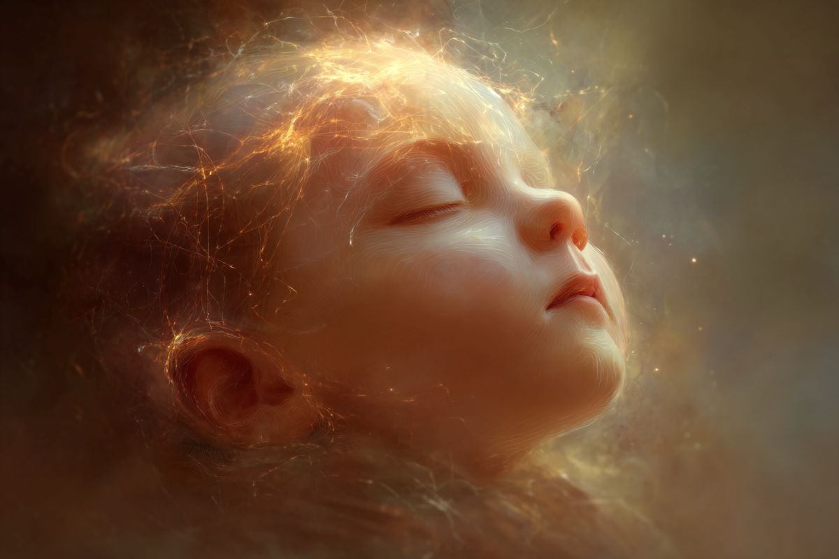 This shows a baby's face.