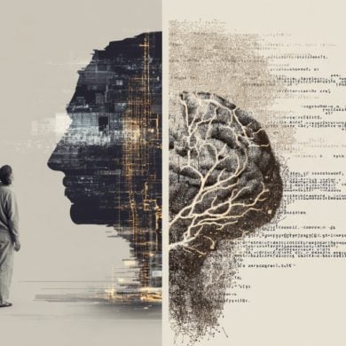 This shows a head and text.