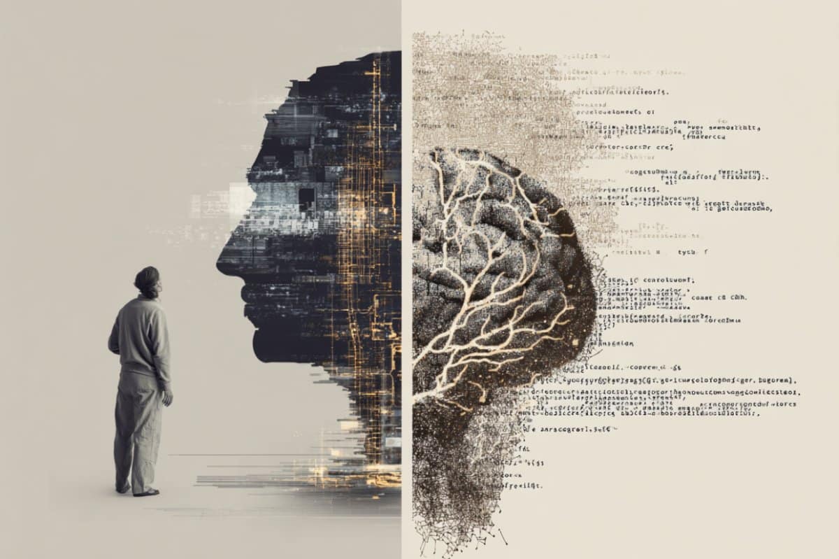 This shows a head and text.