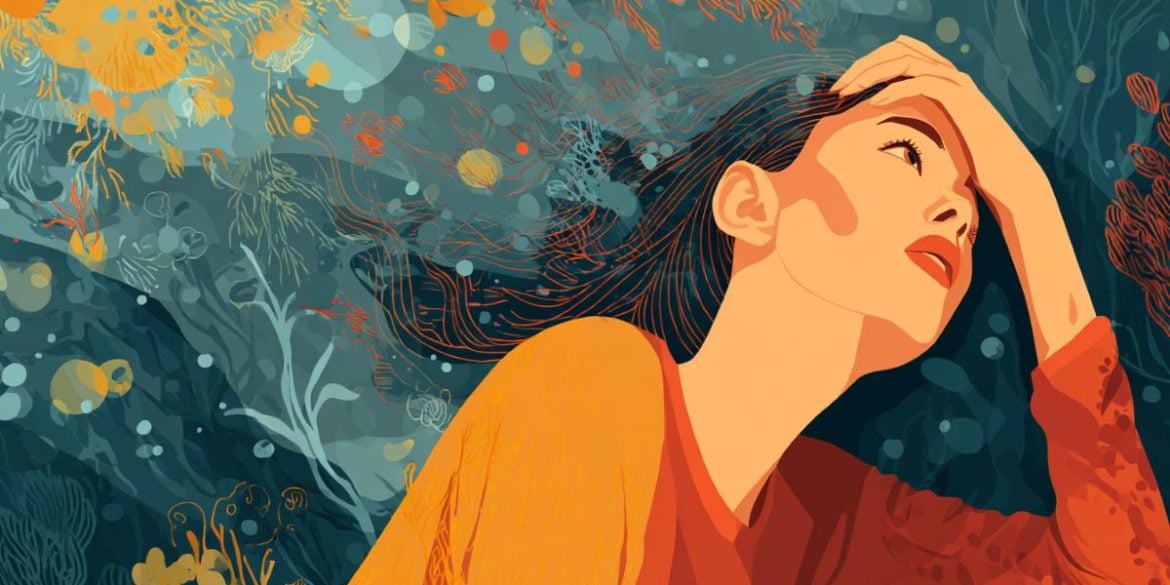 This shows a stressed woman.