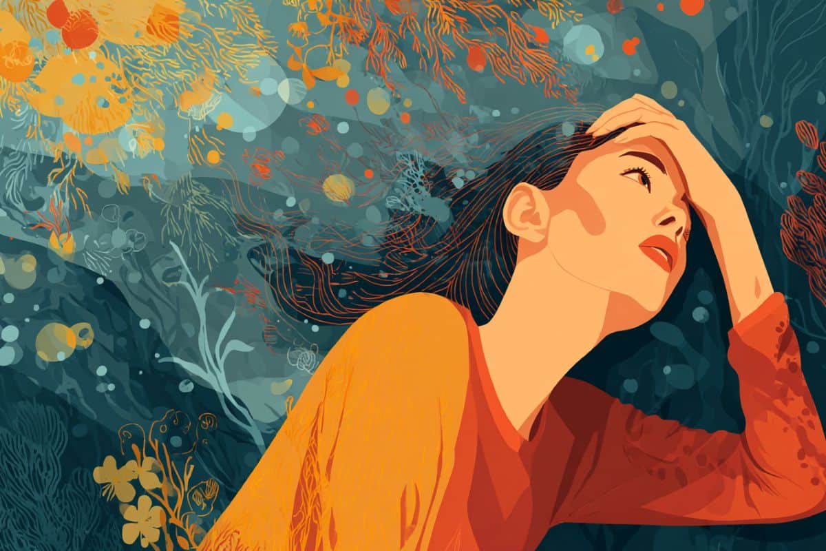 This shows a stressed woman.