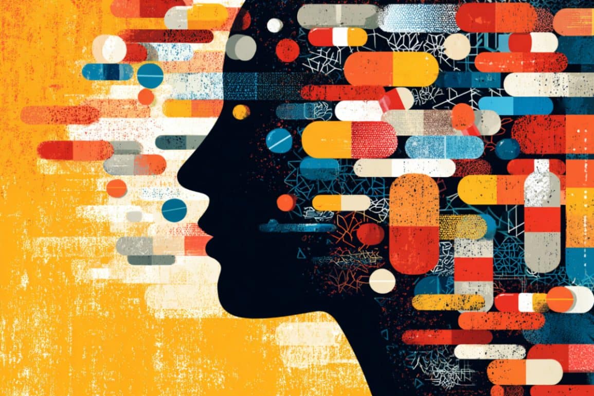 This shows a head and pills.