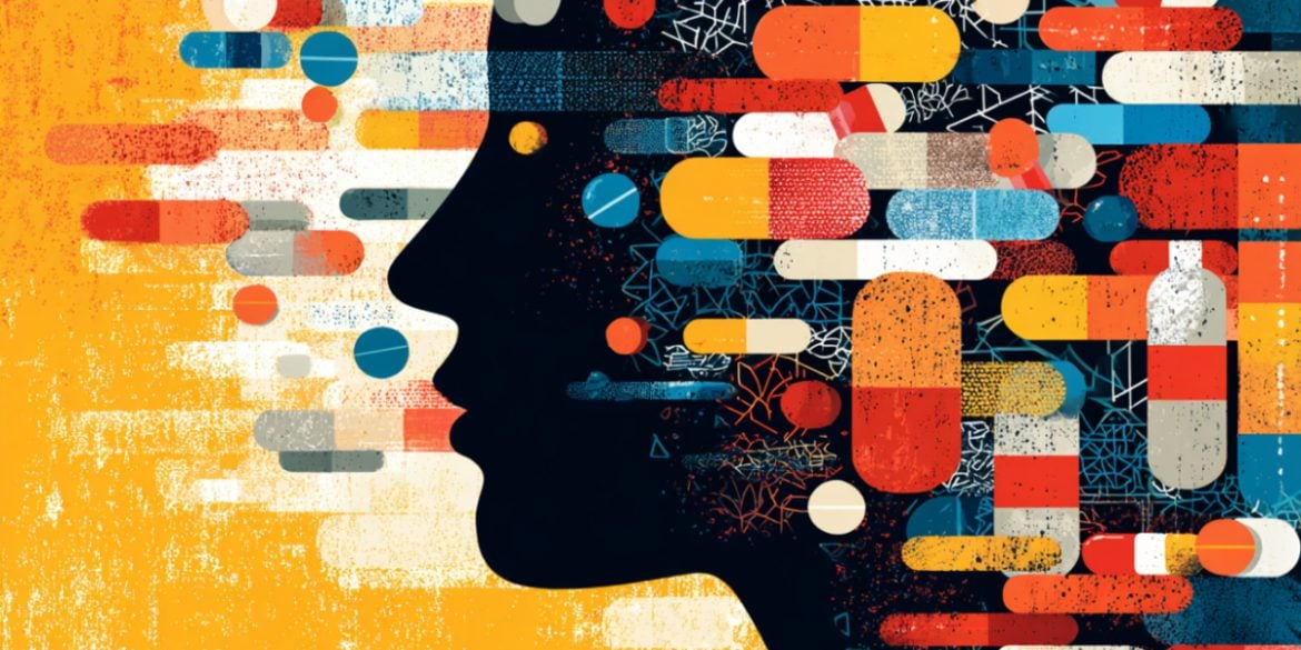 This shows a head and pills.