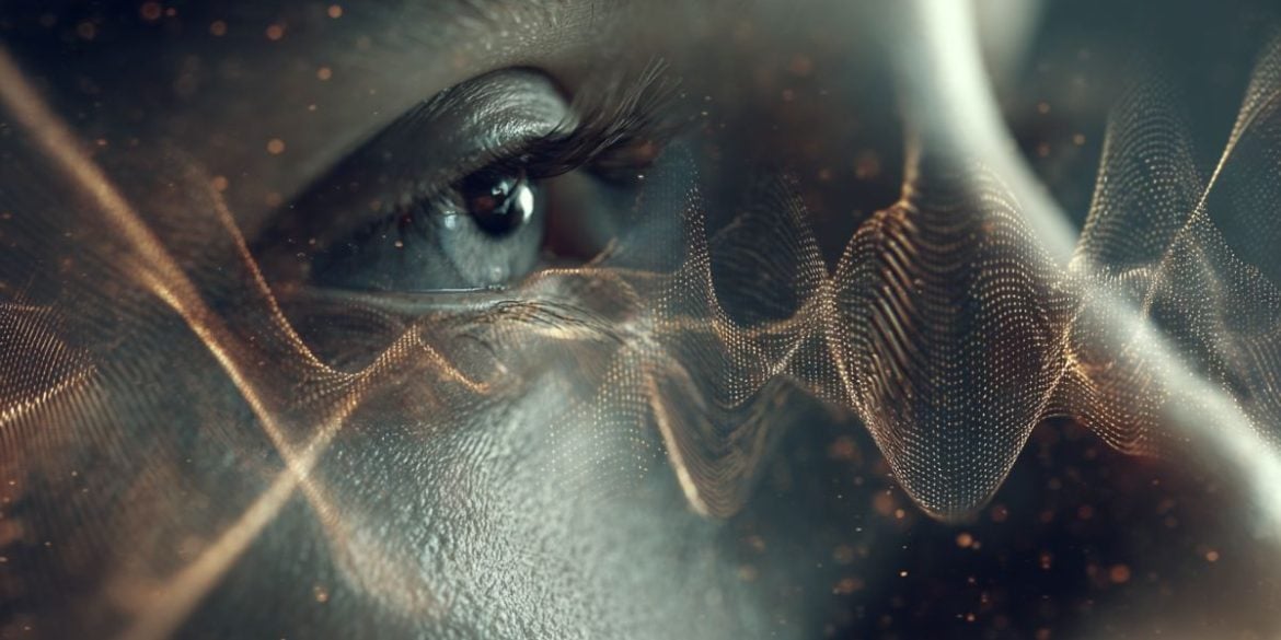 This shows a person's eyes.