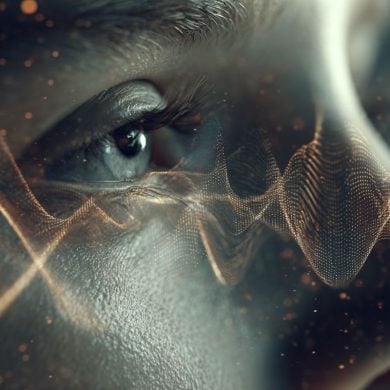 This shows a person's eyes.