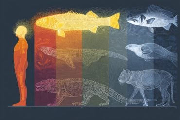 This shows the outline of a person and vertebrates.