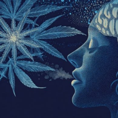 This shows a person's head and leaves.