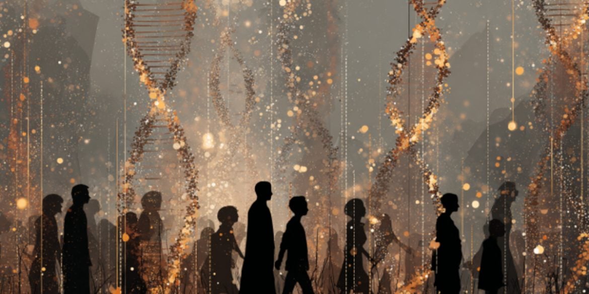 This shows people and DNA.